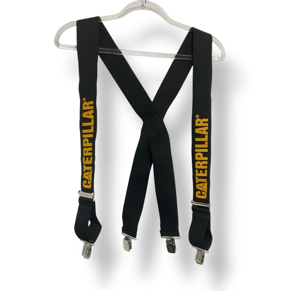 Caterpillar Suspenders Mens Workwear Trades Heavy‎ Equipment CAT Black One Size